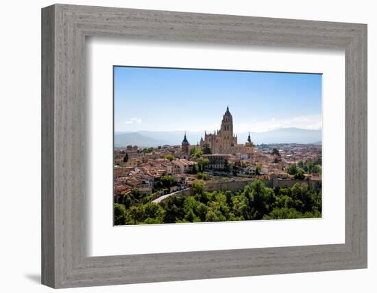The Imposing Gothic Cathedral of Segovia Dominates the City, Segovia, Castilla Y Leon, Spain-Martin Child-Framed Photographic Print