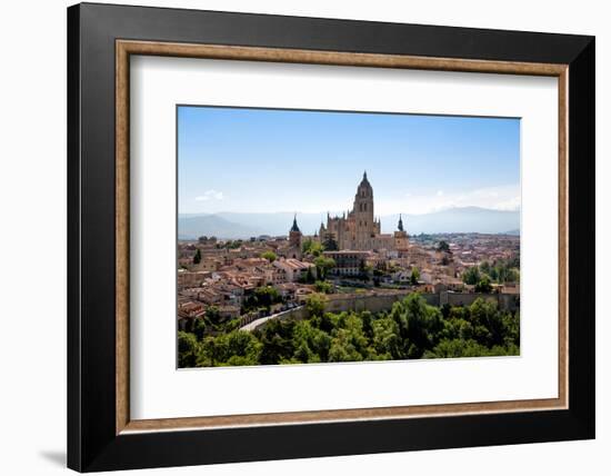 The Imposing Gothic Cathedral of Segovia Dominates the City, Segovia, Castilla Y Leon, Spain-Martin Child-Framed Photographic Print