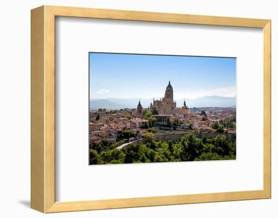 The Imposing Gothic Cathedral of Segovia Dominates the City, Segovia, Castilla Y Leon, Spain-Martin Child-Framed Photographic Print