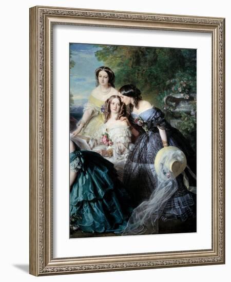 The Impress Eugenie (1826-1920) in 1855, 19Th Century (Oil on Canvas)-Franz Xaver Winterhalter-Framed Giclee Print