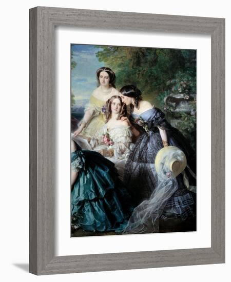 The Impress Eugenie (1826-1920) in 1855, 19Th Century (Oil on Canvas)-Franz Xaver Winterhalter-Framed Giclee Print