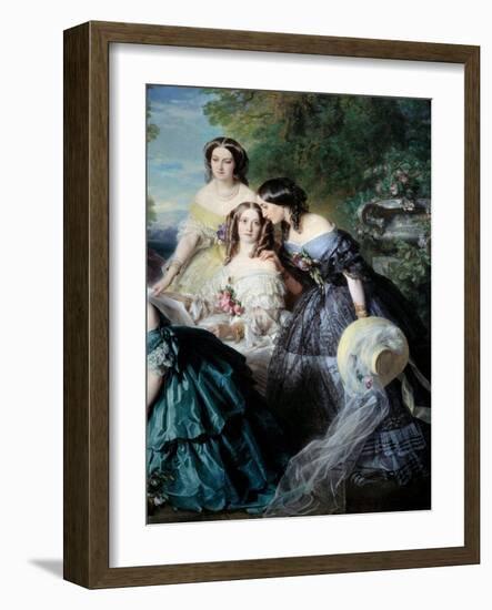 The Impress Eugenie (1826-1920) in 1855, 19Th Century (Oil on Canvas)-Franz Xaver Winterhalter-Framed Giclee Print