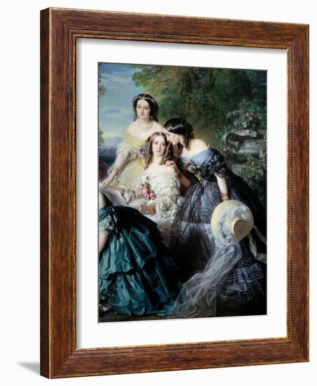 The Impress Eugenie (1826-1920) in 1855, 19Th Century (Oil on Canvas)-Franz Xaver Winterhalter-Framed Giclee Print