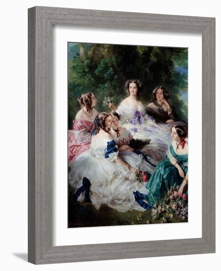 The Impress Eugenie (1826-1920) in 1855, 19Th Century (Oil on Canvas)-Franz Xaver Winterhalter-Framed Giclee Print