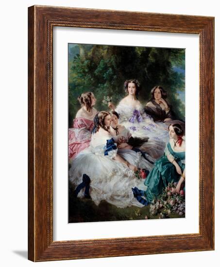 The Impress Eugenie (1826-1920) in 1855, 19Th Century (Oil on Canvas)-Franz Xaver Winterhalter-Framed Giclee Print