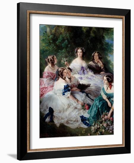 The Impress Eugenie (1826-1920) in 1855, 19Th Century (Oil on Canvas)-Franz Xaver Winterhalter-Framed Giclee Print