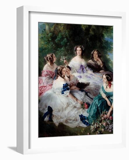 The Impress Eugenie (1826-1920) in 1855, 19Th Century (Oil on Canvas)-Franz Xaver Winterhalter-Framed Giclee Print