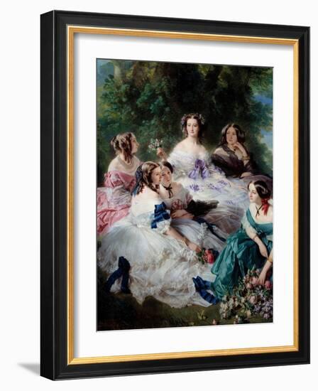 The Impress Eugenie (1826-1920) in 1855, 19Th Century (Oil on Canvas)-Franz Xaver Winterhalter-Framed Giclee Print