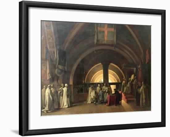 The Inauguration of Jacques de Molay into the Order of Knights Templar in 1295-Francois-Marius Granet-Framed Giclee Print
