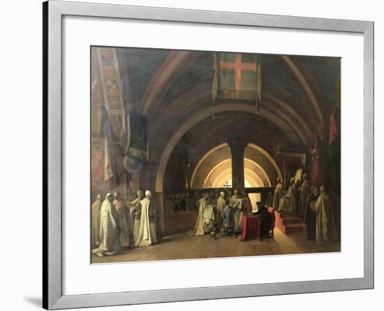 The Inauguration of Jacques de Molay into the Order of Knights Templar in 1295-Francois-Marius Granet-Framed Giclee Print