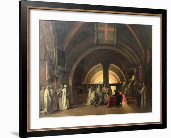 The Inauguration of Jacques de Molay into the Order of Knights Templar in 1295-Francois-Marius Granet-Framed Giclee Print