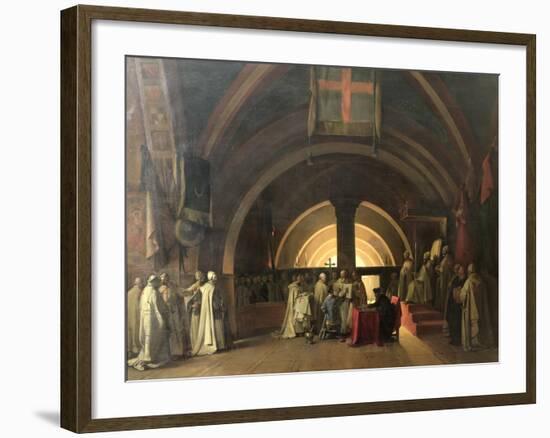 The Inauguration of Jacques de Molay into the Order of Knights Templar in 1295-Francois-Marius Granet-Framed Giclee Print