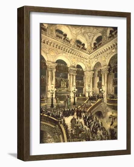 The Inauguration of the Opera. the Opera House, Paris, France, C.1890-C.1900-null-Framed Premium Giclee Print
