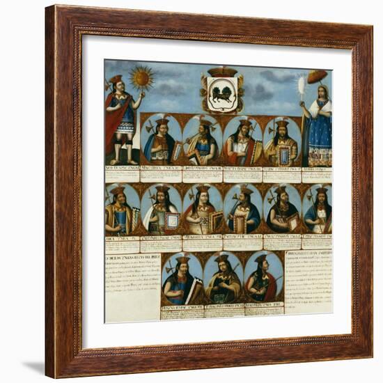 The Inca Dynasty, Peruvian School, Late 18th Century-null-Framed Giclee Print