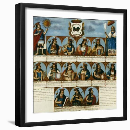 The Inca Dynasty, Peruvian School, Late 18th Century-null-Framed Giclee Print