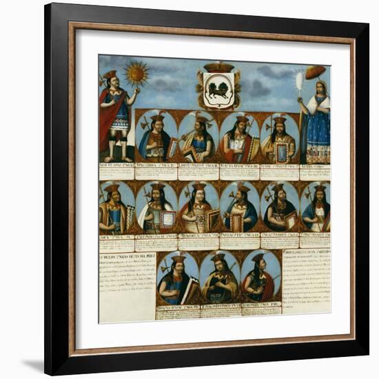 The Inca Dynasty, Peruvian School, Late 18th Century-null-Framed Giclee Print