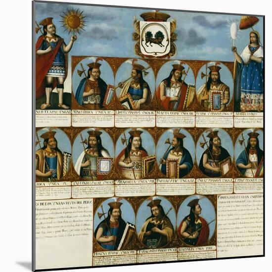 The Inca Dynasty, Peruvian School, Late 18th Century-null-Mounted Giclee Print