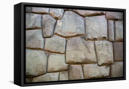 The Inca Wall at Hathunrumiyoq Street, Las Piedras Del Los 12 Angulos (Stone of 12 Angles), Cuzco-Yadid Levy-Framed Premier Image Canvas