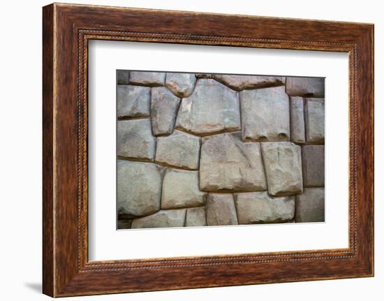 The Inca Wall at Hathunrumiyoq Street, Las Piedras Del Los 12 Angulos (Stone of 12 Angles), Cuzco-Yadid Levy-Framed Photographic Print