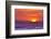 The incredible colors of the setting sun becomes a tourist mecca on the beaches of Bali, Indonesia-Greg Johnston-Framed Photographic Print