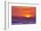 The incredible colors of the setting sun becomes a tourist mecca on the beaches of Bali, Indonesia-Greg Johnston-Framed Photographic Print