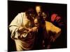 The Incredulity of St. Thomas, 1602-03-Caravaggio-Mounted Giclee Print