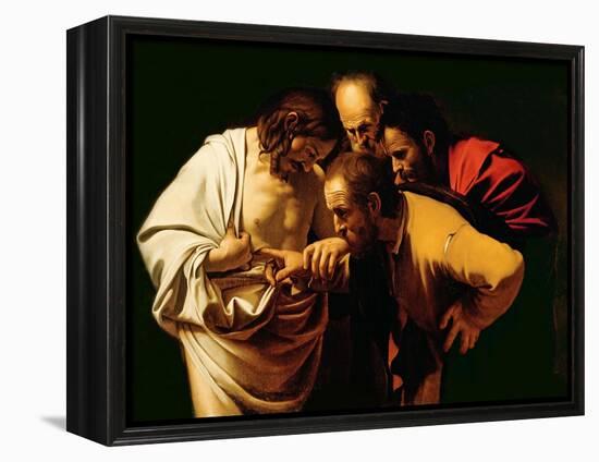 The Incredulity of St. Thomas, 1602-03-Caravaggio-Framed Premier Image Canvas