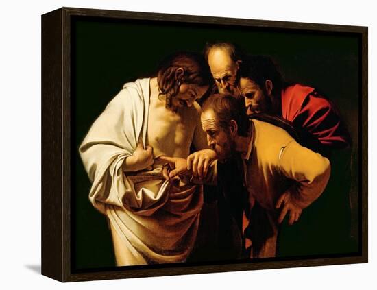 The Incredulity of St. Thomas, 1602-03-Caravaggio-Framed Premier Image Canvas