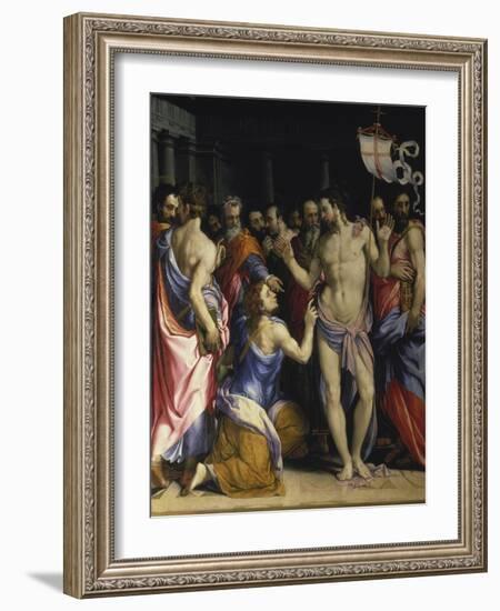 The Incredulity of St, Thomas, C. 1547-Francesco Salviati-Framed Giclee Print