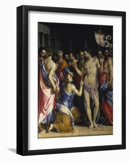 The Incredulity of St, Thomas, C. 1547-Francesco Salviati-Framed Giclee Print