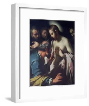 The Incredulity of St. Thomas-Bernardo Strozzi-Framed Giclee Print