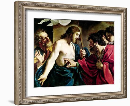 The Incredulity of St. Thomas-Guercino (Giovanni Francesco Barbieri)-Framed Giclee Print