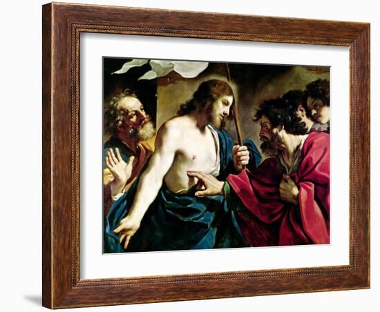 The Incredulity of St. Thomas-Guercino (Giovanni Francesco Barbieri)-Framed Giclee Print