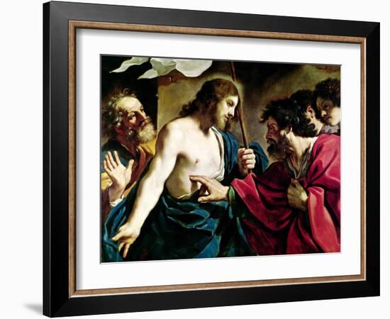 The Incredulity of St. Thomas-Guercino (Giovanni Francesco Barbieri)-Framed Giclee Print