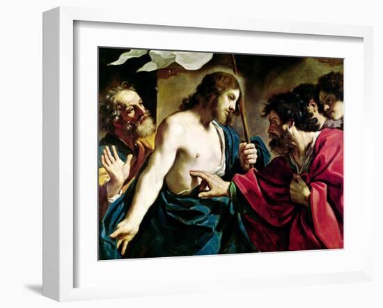 The Incredulity of St. Thomas-Guercino (Giovanni Francesco Barbieri)-Framed Giclee Print