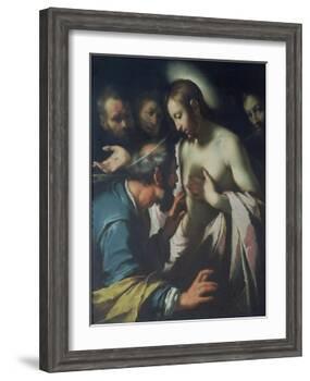 The Incredulity of St. Thomas-Bernardo Strozzi-Framed Giclee Print