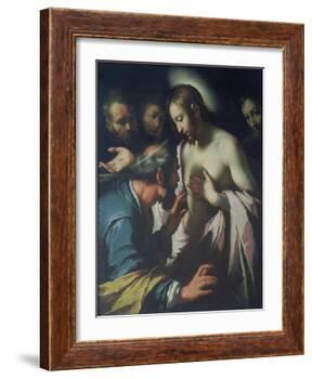 The Incredulity of St. Thomas-Bernardo Strozzi-Framed Giclee Print