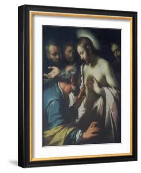 The Incredulity of St. Thomas-Bernardo Strozzi-Framed Giclee Print