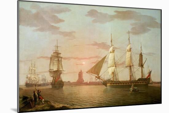 The Indiaman Ship 'Warley', One of the Most Important Ships of the British East India Company, Desc-Robert Salmon-Mounted Giclee Print