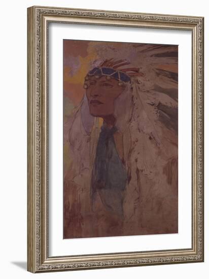 The Indian, 1904-Alphonse Mucha-Framed Giclee Print