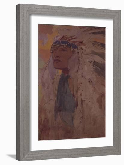 The Indian, 1904-Alphonse Mucha-Framed Giclee Print