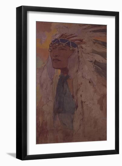 The Indian, 1904-Alphonse Mucha-Framed Giclee Print