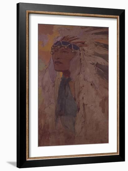 The Indian, 1904-Alphonse Mucha-Framed Giclee Print