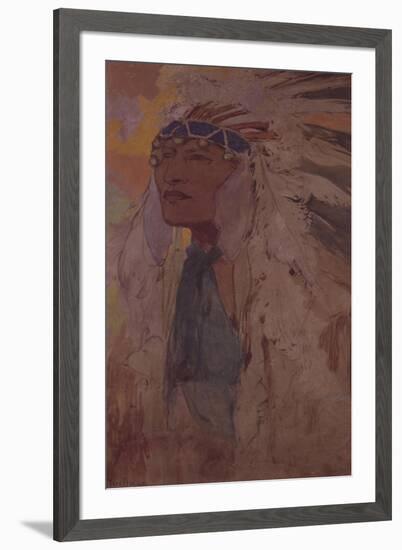 The Indian, 1904-Alphonse Mucha-Framed Giclee Print