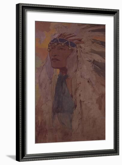 The Indian, 1904-Alphonse Mucha-Framed Giclee Print