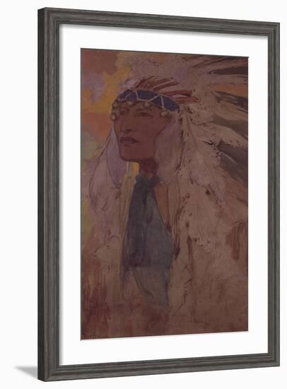 The Indian, 1904-Alphonse Mucha-Framed Giclee Print