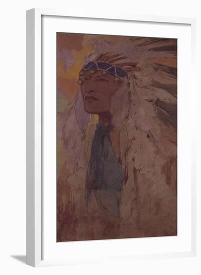 The Indian, 1904-Alphonse Mucha-Framed Giclee Print