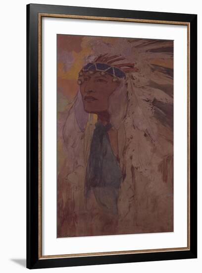 The Indian, 1904-Alphonse Mucha-Framed Giclee Print