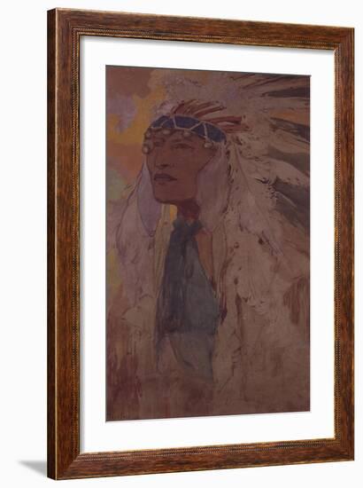 The Indian, 1904-Alphonse Mucha-Framed Giclee Print