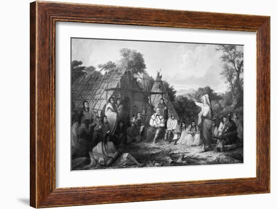 The Indian Council, C1847-Seth Eastman-Framed Giclee Print